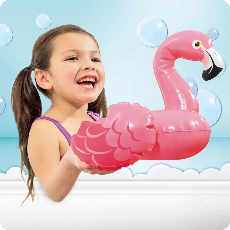 Vidám felfújható flamingó fürdőjáték, tökéletes vízi játékhoz és szórakozáshoz