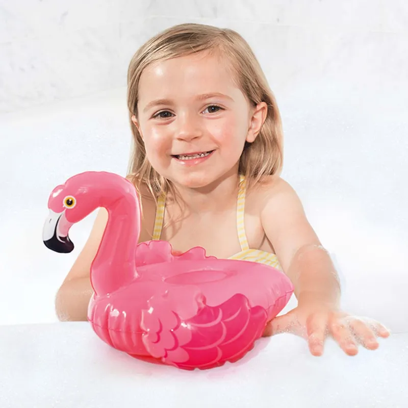 Felfújható flamingó fürdőzéshez, tökéletes szórakozáshoz a kádban vagy a medencében