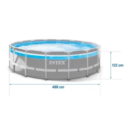 Kerti medence acél vázzal 488 x 122 cm, tökéletes a gyerekek játékához a kertben