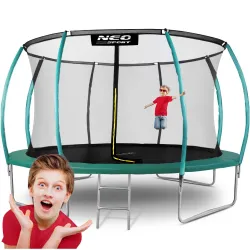Neo-Sport kerti trambulin 14ft/435cm hálóval, profilozott oszlopokkal és létrával