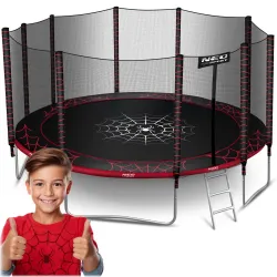 Neo-Sport Kerti Trambulin 15ft/465cm Külső Hálóval és Létrával