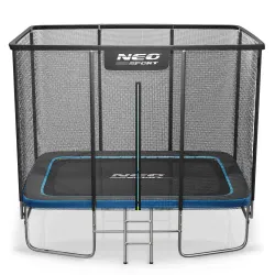 Neo-Sport Négyzet Alakú Kerti Trambulin 10x7ft/305x213cm Külső Hálóval és Létrával