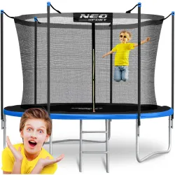 Neo-Sport 10ft/312cm kerttrambulín belső hálóval és létrával