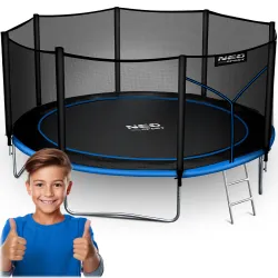 Neo-Sport Kerti Trambulin 14ft/435cm Külső Hálóval és Létrával