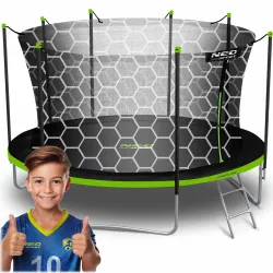 Neo-Sport Kerttrambullin 15ft/465cm Belső Biztonsági Hálóval és Létrával
