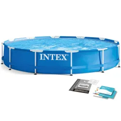 Vázas medence INTEX 28210 366 x 76 cm, ideális a kertbe, könnyen telepíthető