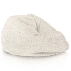 Babzsákfotel Babzsák L gyerekeknek - Bouclé (Báránybőr hatású) – nézet 2
