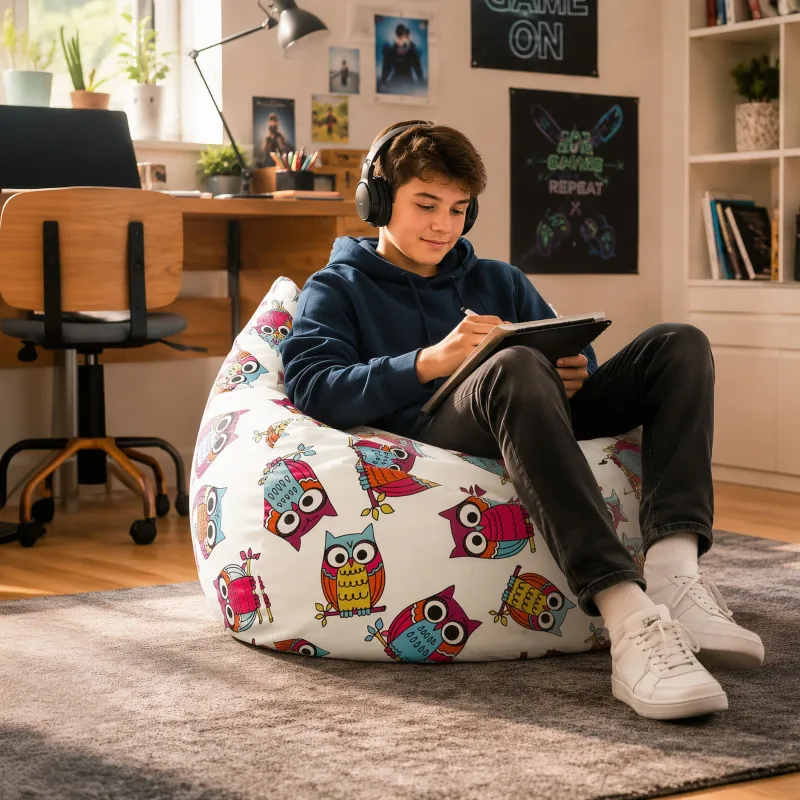 Babzsák XL Standard fotel – Prémium mintás szövet