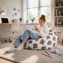 Babzsák XL Standard fotel – Prémium mintás szövet