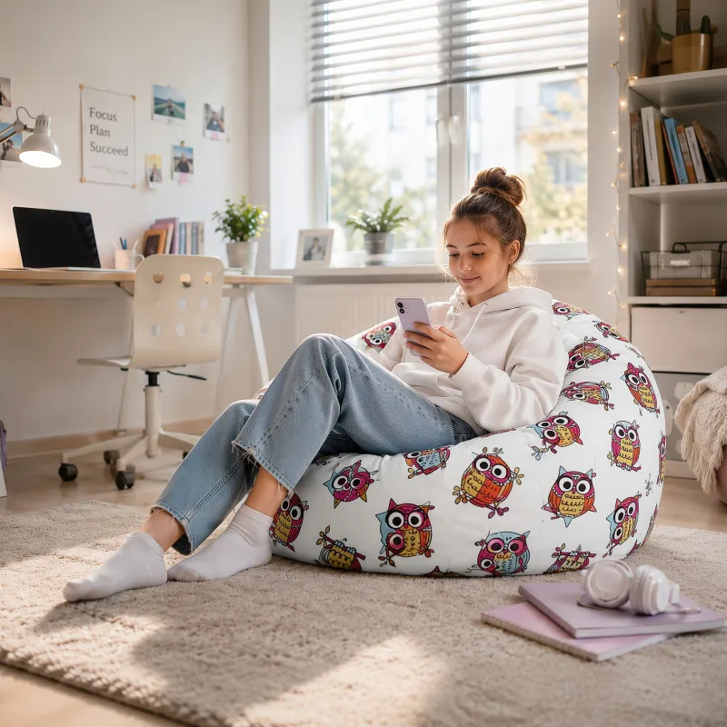 Babzsák XL Standard fotel – Prémium mintás szövet