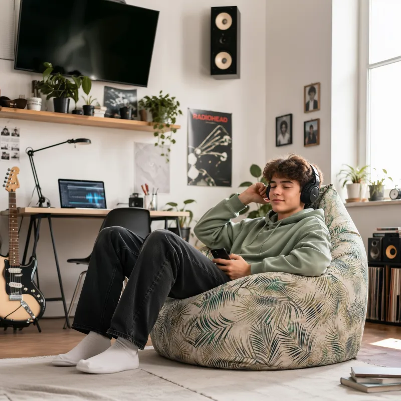 Babzsák XL Standard fotel – Prémium mintás szövet
