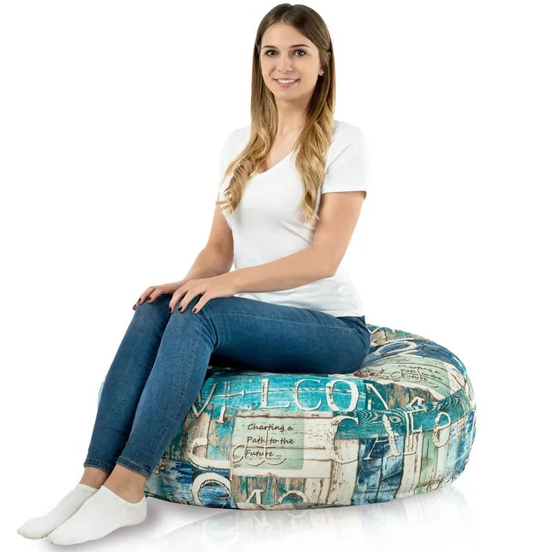 Kerek Monaco Ülőpárna 90 cm Mintás Szövet | Italpouf