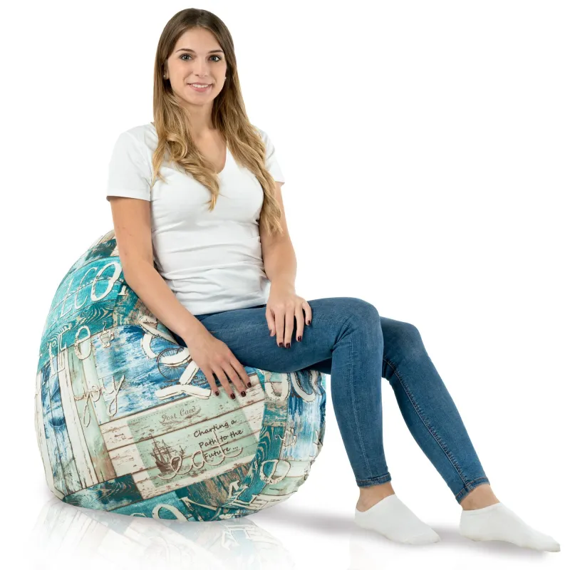 Kerek Monaco Ülőpárna 90 cm Mintás Szövet | Italpouf