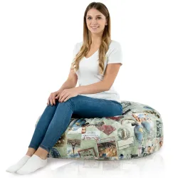 Kerek Monaco Ülőpárna 90 cm Mintás Szövet | Italpouf