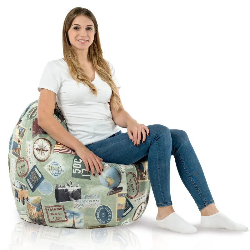Kerek Monaco Ülőpárna 90 cm Mintás Szövet | Italpouf