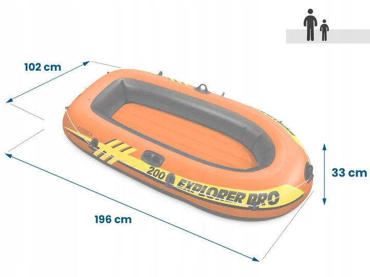 Intex Explorer PRO 200 Felfújható Csónak 196 x 102 x 33 cm 58356 - 4