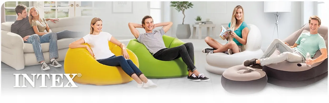 Felfújható fotel + Lábtartó 130 x 99 x 76 cm INTEX 68564