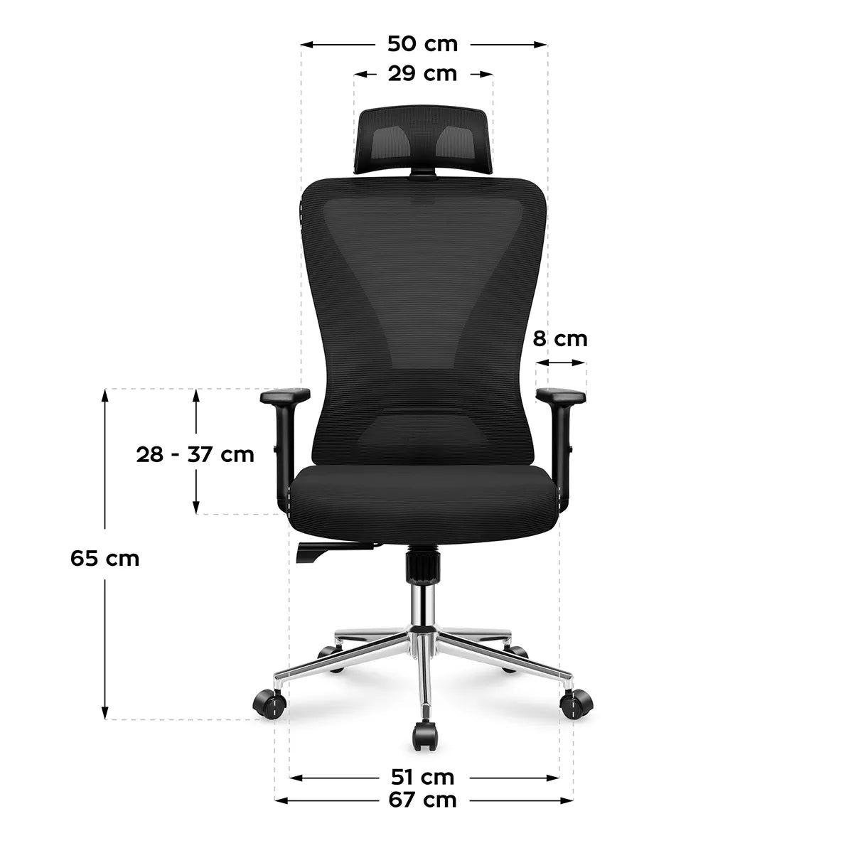Mark Adler Manager 3.5 Black szék méretei