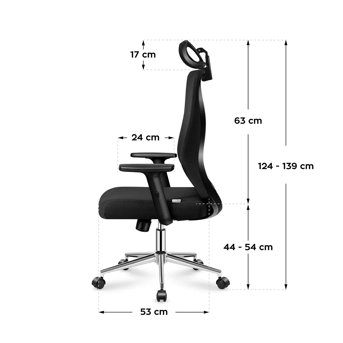 Mark Adler Manager 3.5 Black szék méretei